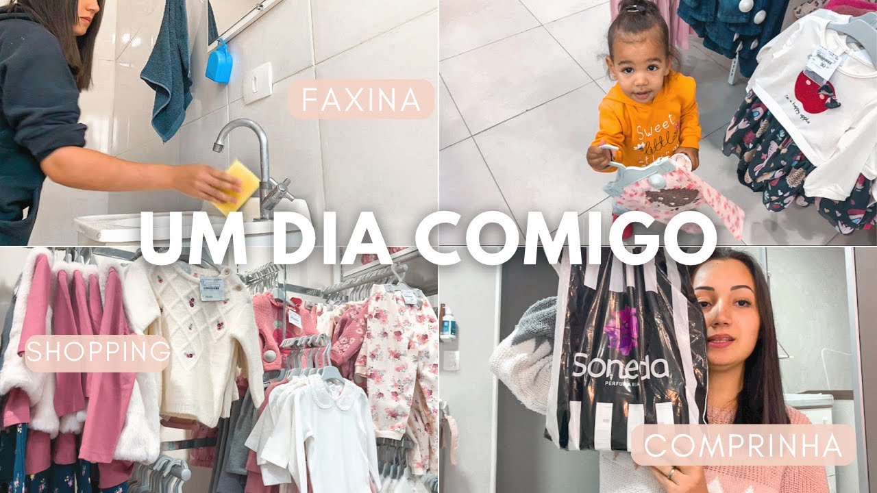 UM DIA COMIGO | faxina no banheiro , passeio no shopping e comprinhas | Camila Ester.