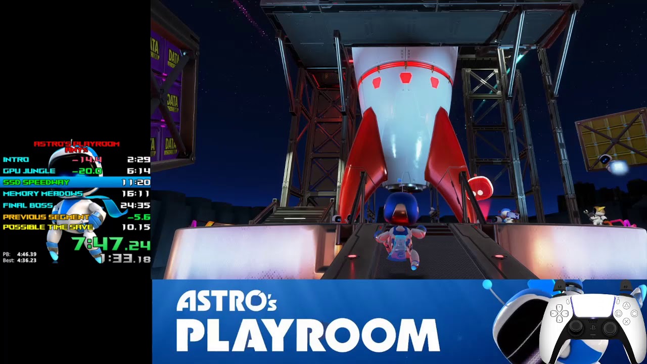 Astro's Playroom Any% Speedrun In 23:56.190 (OLD WORLD RECORD)