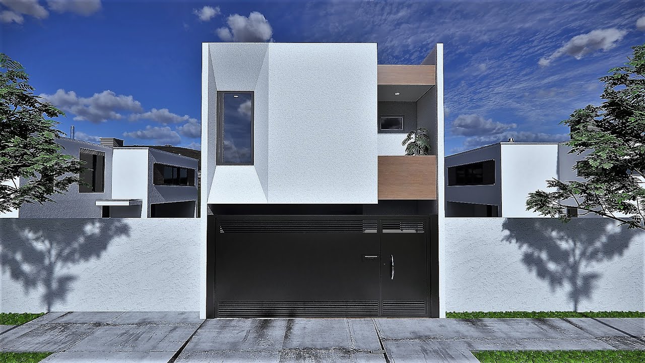 PLANO DE CASA DE DOS PISOS 6x20m | 3 DORMITORIOS