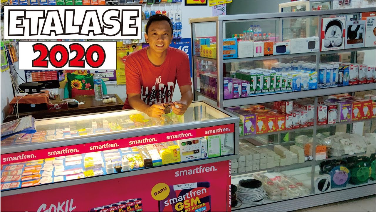 ETALASE UNTUK USAHA KONTER PULSA