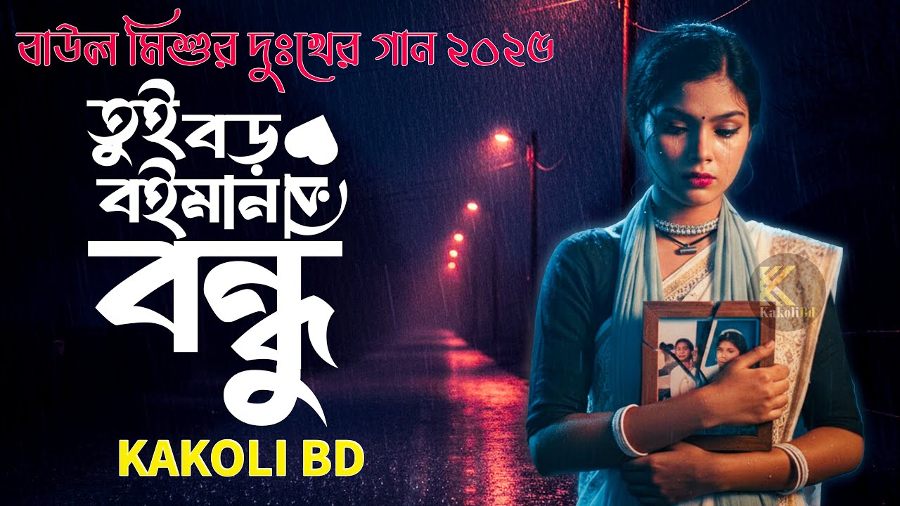 😢 বাউল মিশুর দুঃখের গান ২০২৫ | তুই বড় বেইমান রে বন্ধু | Bangla Sad Song | Kakoli BD