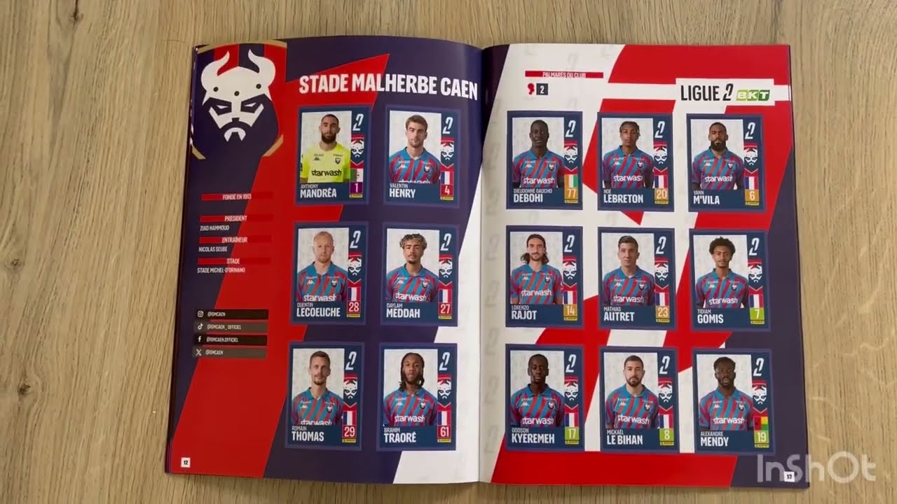 Panini Foot 2025 ~ Ligue 2 Album 100% Complet