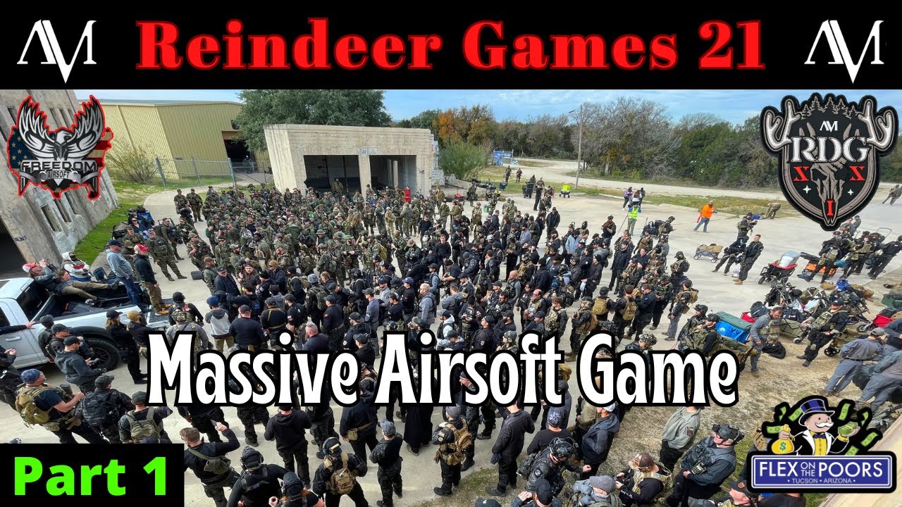 EPIC Multi-POV Airsoft Gameplay at Military Training Base | 600 Player Game | AMS Reindeer Games 21