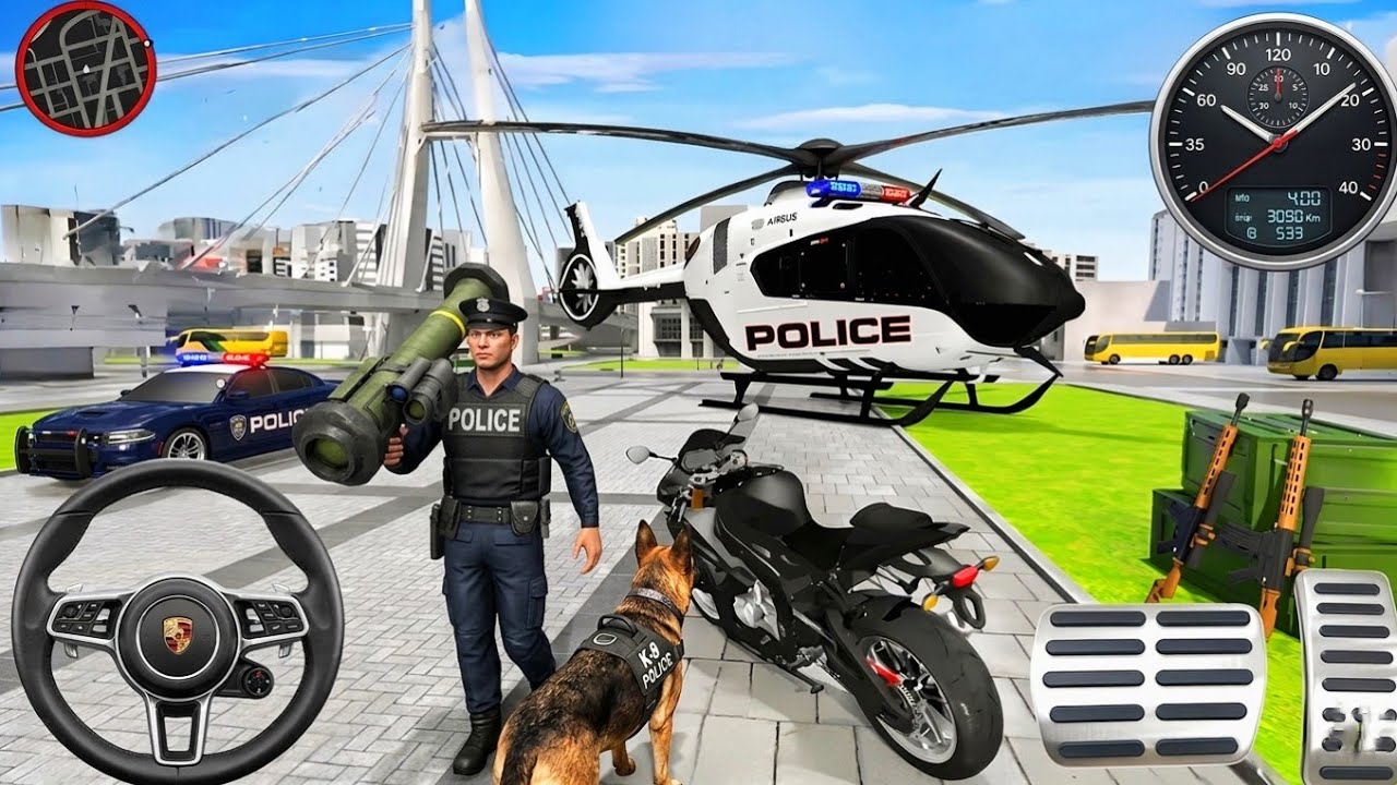 Police Car Chase Simulator 3D - Real City Cop Pursuit - Police Car Games - Police - Android Gameplay
