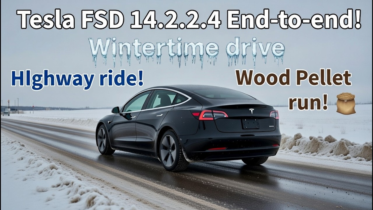 2024 Tesla Model 3 drives me on the highway to Lowes for wood pellets