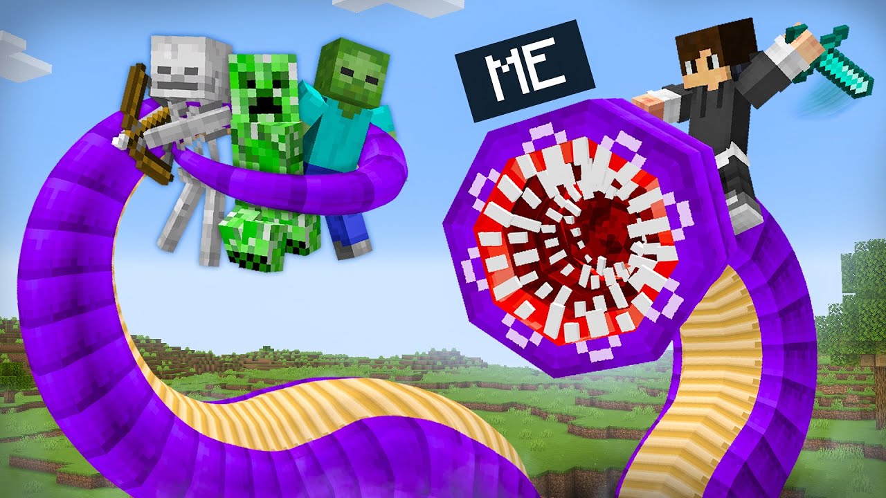 Playing as a HELPFUL Worm in Minecraft