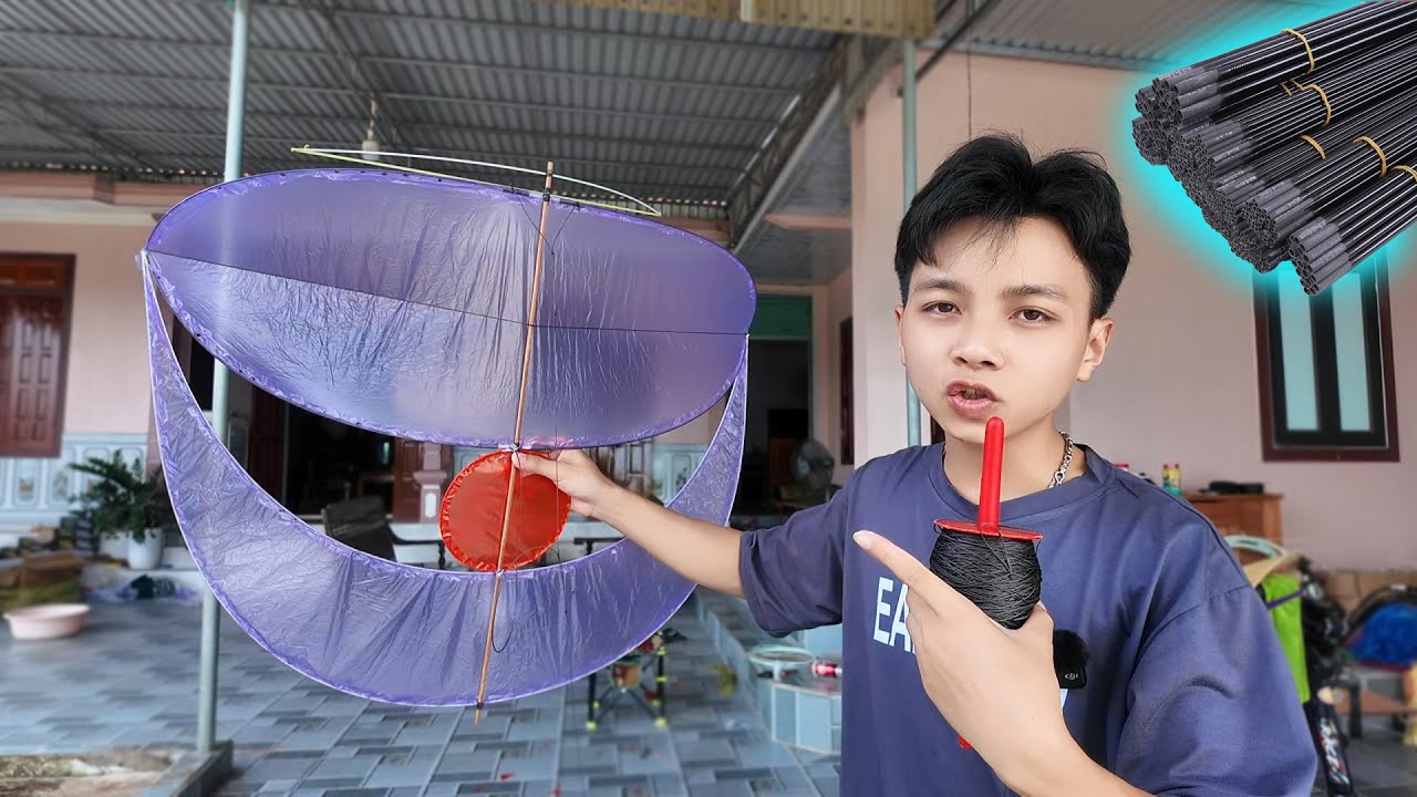 Cách Làm Diều Indonesia Bằng Ngọn Cần Câu Và Cáp Quang 1li5