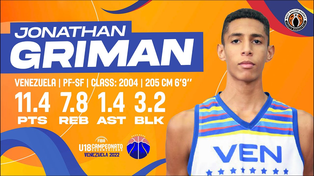 JONATHAN GRIMAN U18 BBA Highlights