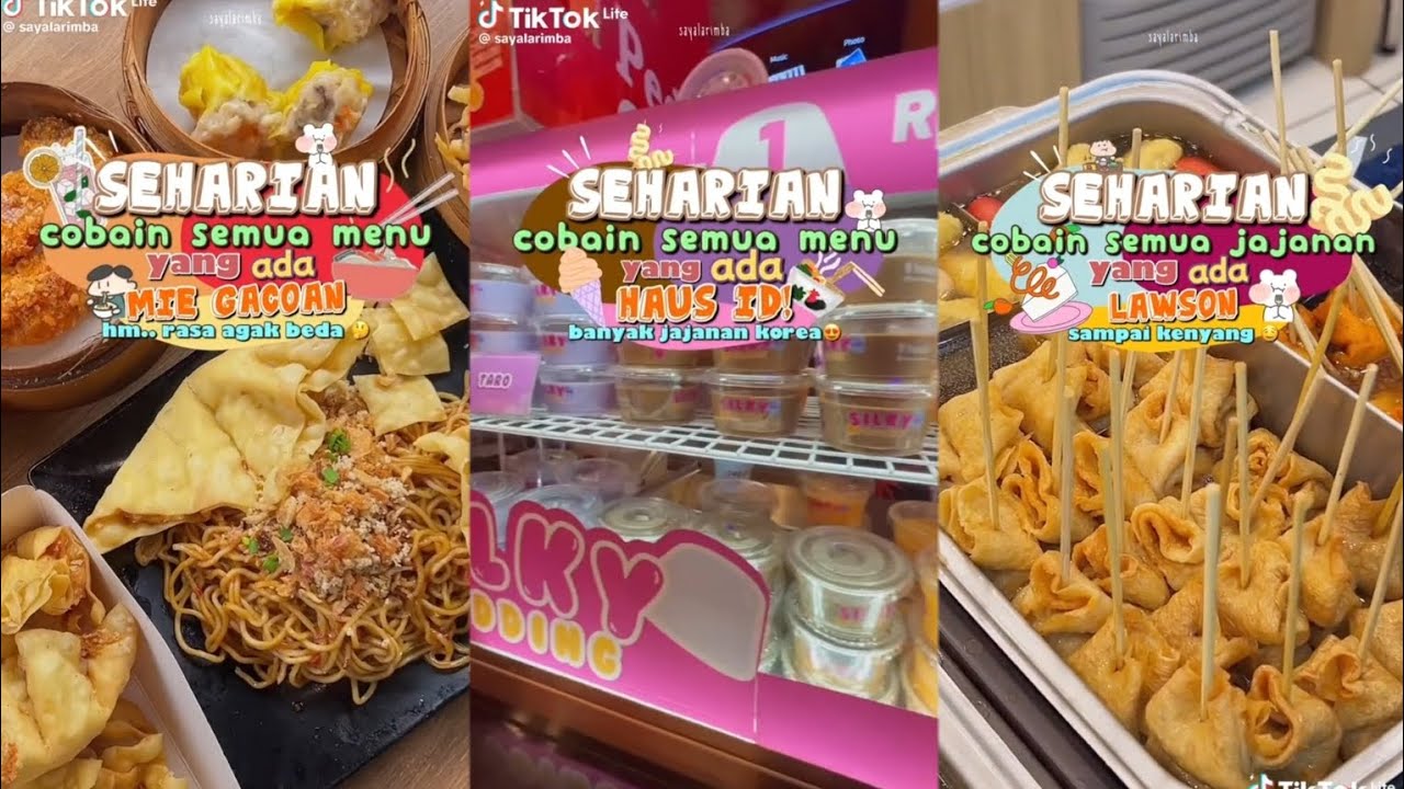 Seharian Cobain Semua Menu Gacoan, Lawson Chatime dan Wingstop 🍝🍜🍙🍗🧋🍓🍊 || Sayalarimba