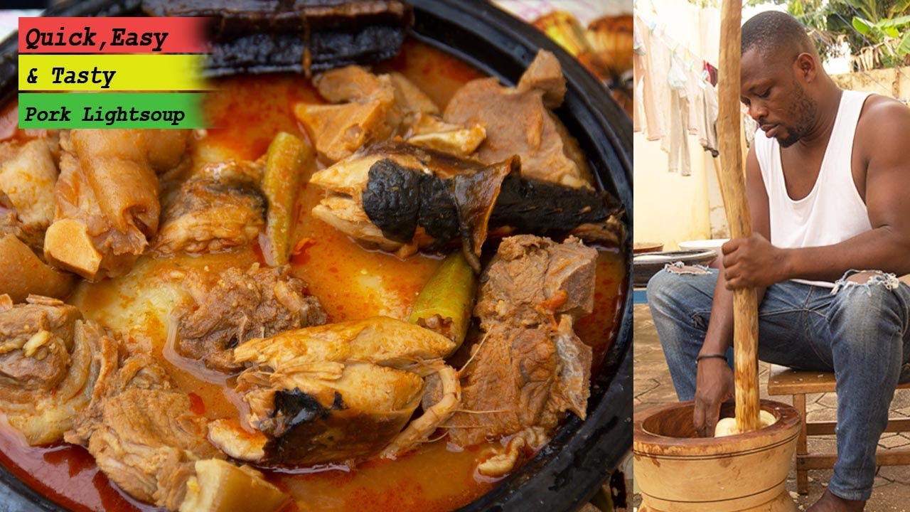 Pork Light Soup// Quick , Easy and Tasty// How to make Ghanaian light pepper Soup