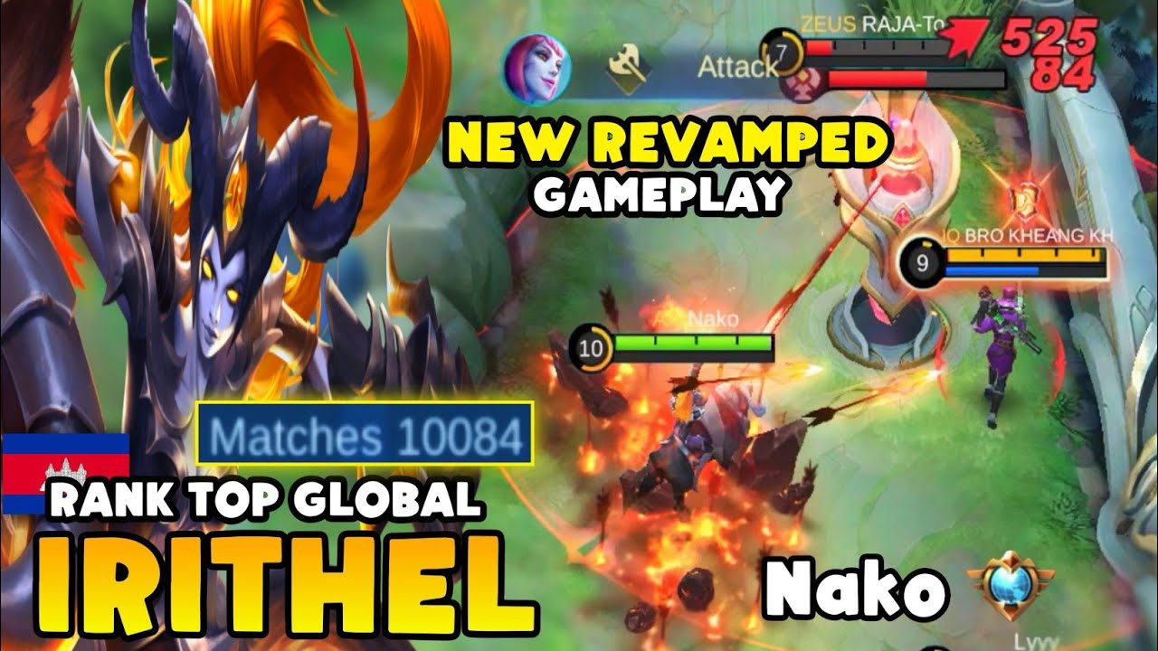 New Revamped Irithel Post Buff Gameplay - Rank Top Global Irithel Best Build 2022 By Nako | MLBB