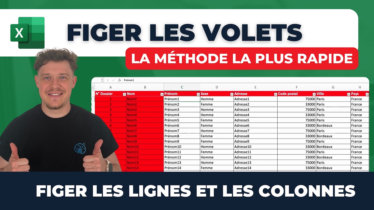 Comment figer des lignes et colonnes sur Excel ? (Figer les volets)