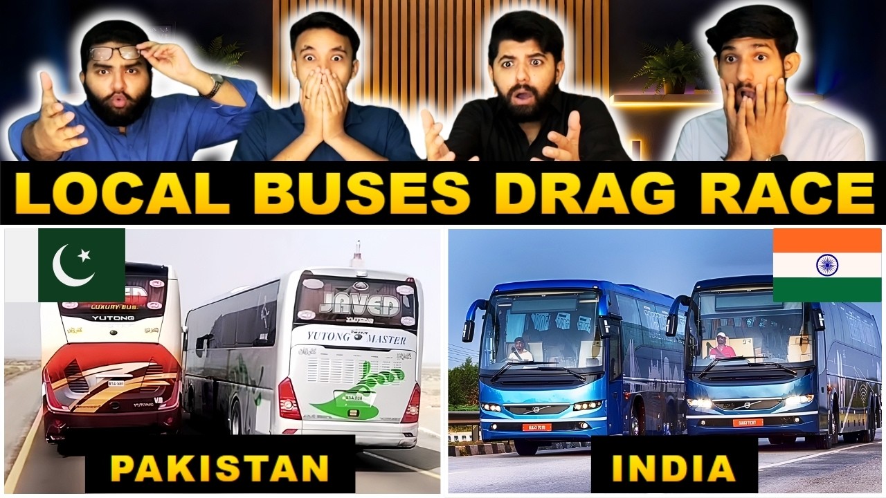 Reaction on Pakistan vs India Bus Drag Race 😱🚌 | कौन जीता High Speed में?