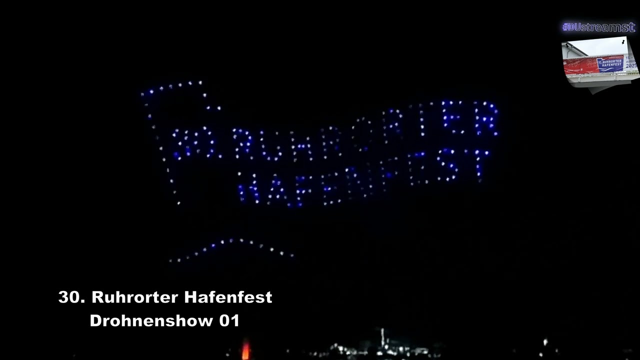 30. Ruhrorter Hafenfest Drohnenshow 01
