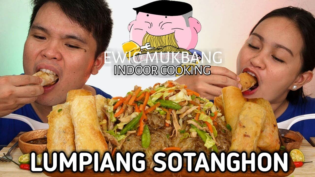 INDOOR COOKING | SOTANGHON GUISADO at LUMPIANG SOTANGHON Mukbang | Filipino Food Mukbang |Mukbang PH