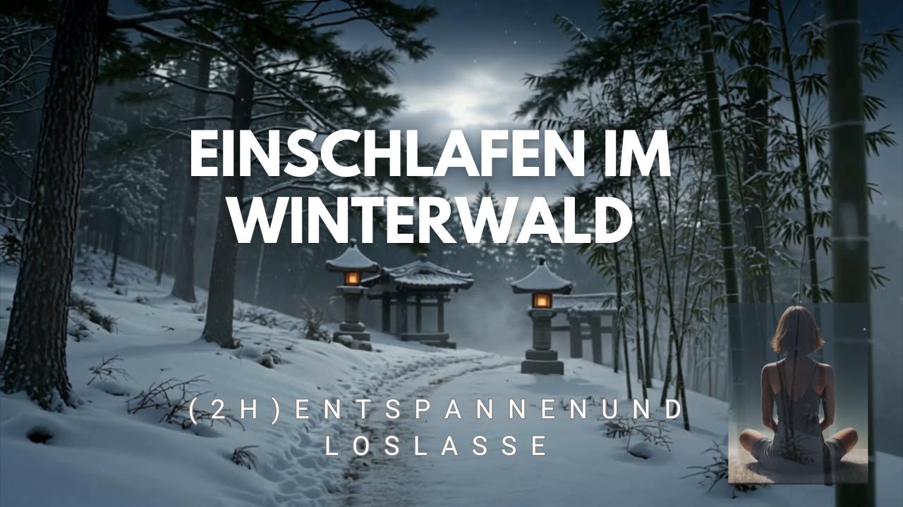 2 Stunden Winterwald bei Nacht. ✨ Schlafmeditation für tiefe Entspannung (Deutsch)