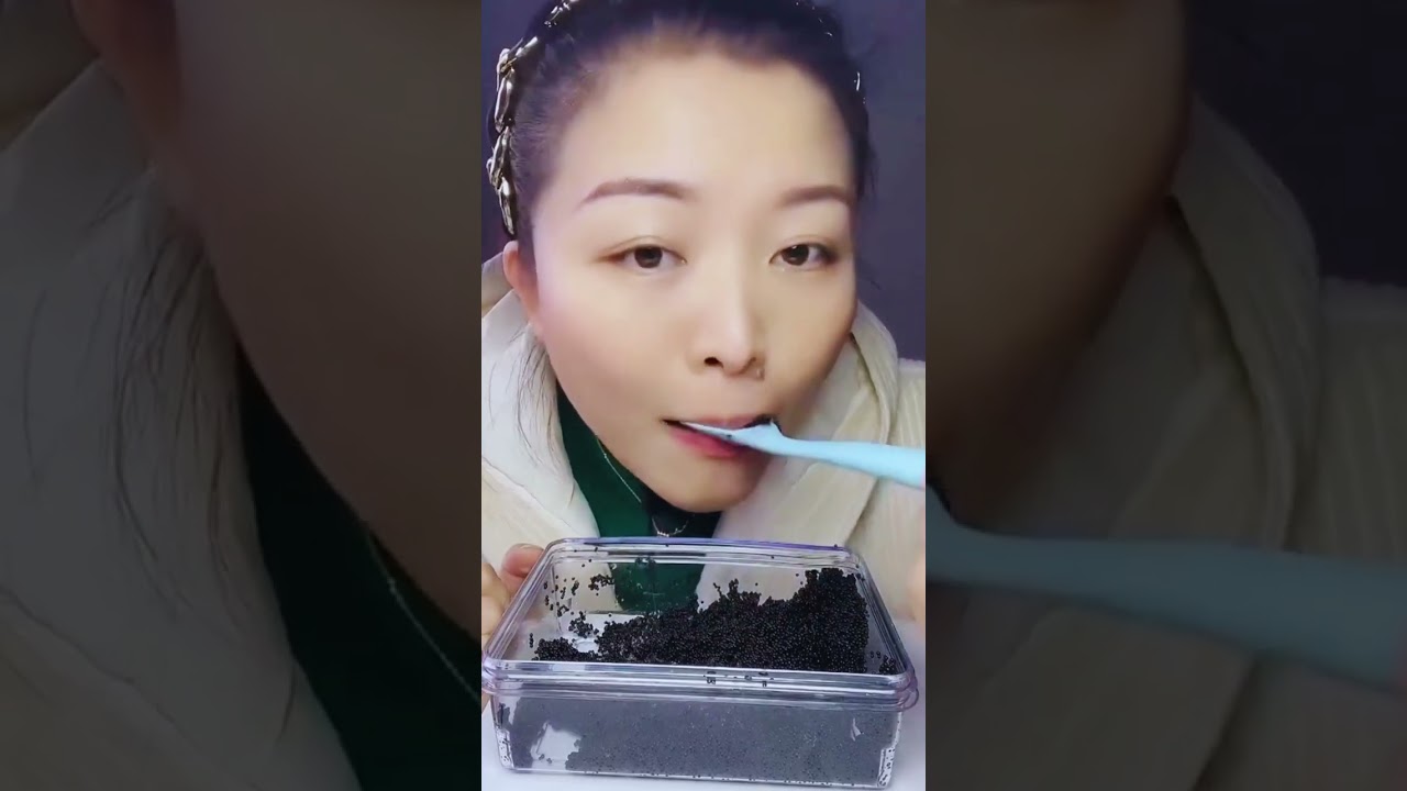 ASMR Flying Fish Roe 🧡 Super Crunchy Eating Sounds 😮‍💨