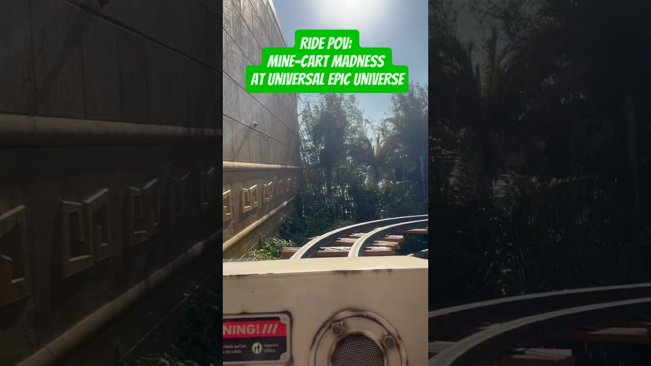 Ride on Mine-Cart Madness at Universal Epic Universe! #ridepov #epicuniverse #minecartmadness