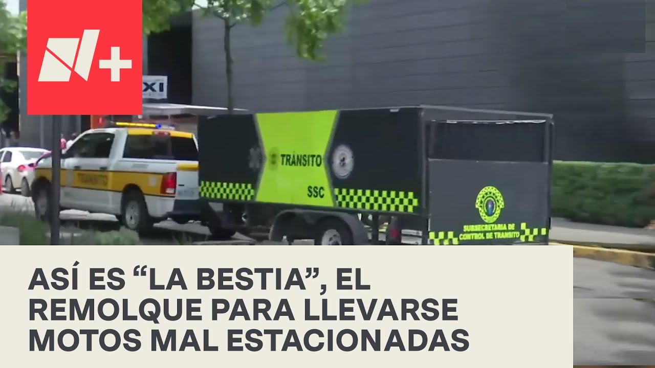La Bestia, remolque de motocicletas mal estacionadas en CDMX - Despierta