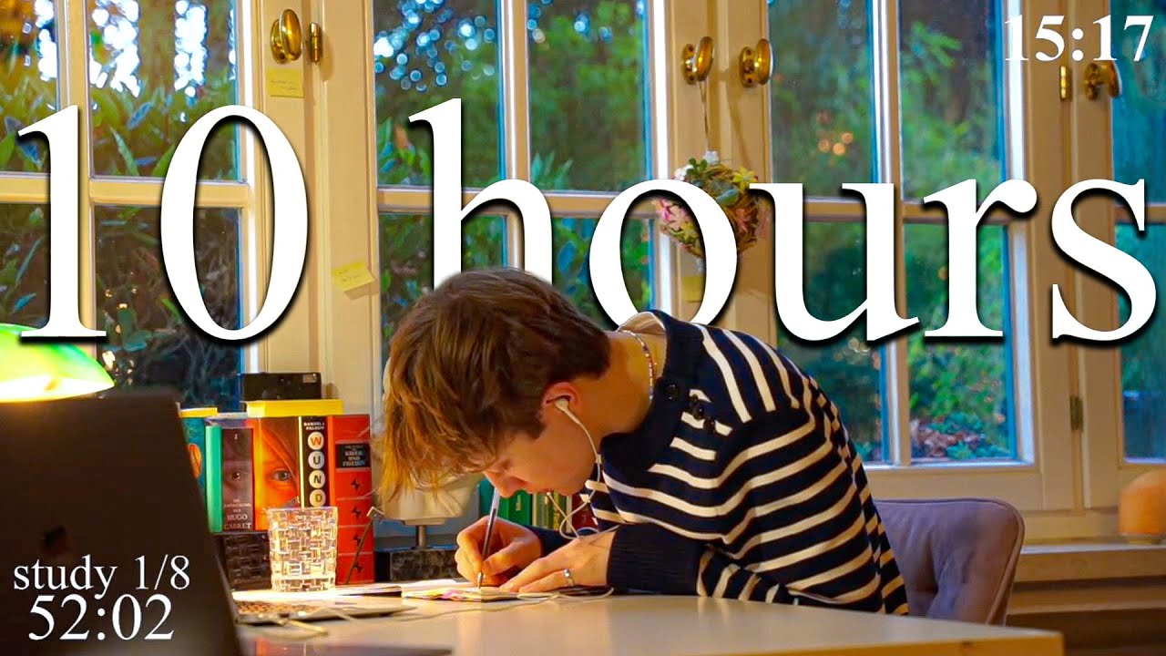 LIVE | 10-HOUR study with me 📚⛈️ rain sounds & pomodoro timer 60 & 10