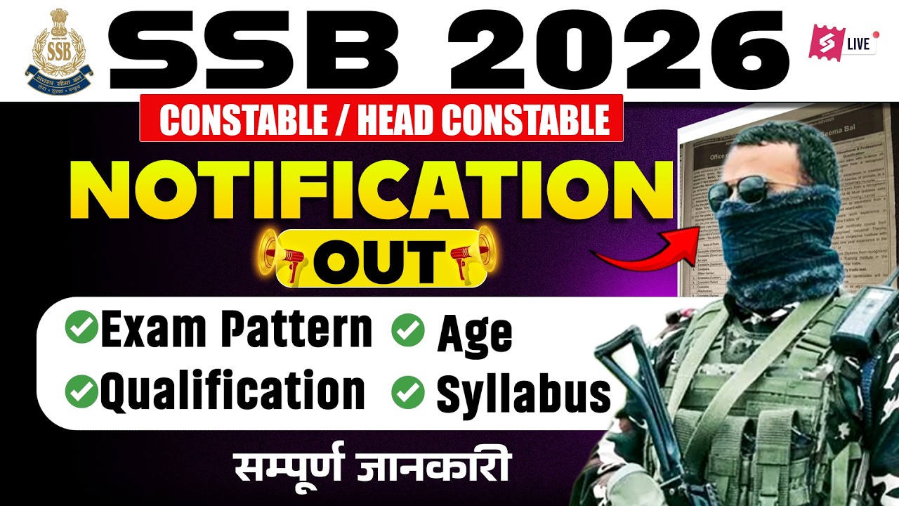 SSB Notification 2026 | SSB 2026 Age, Syllabus, Exam Pattern | SSB New Vacancy 2026 | Testbook