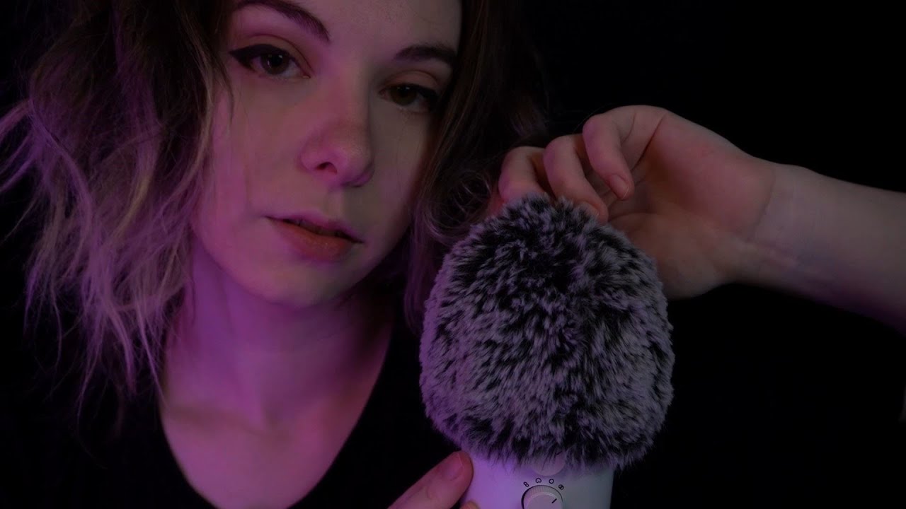 ASMR | Whispering you to Sleep & Rain Ambience - Ramble, Fluffy Mic