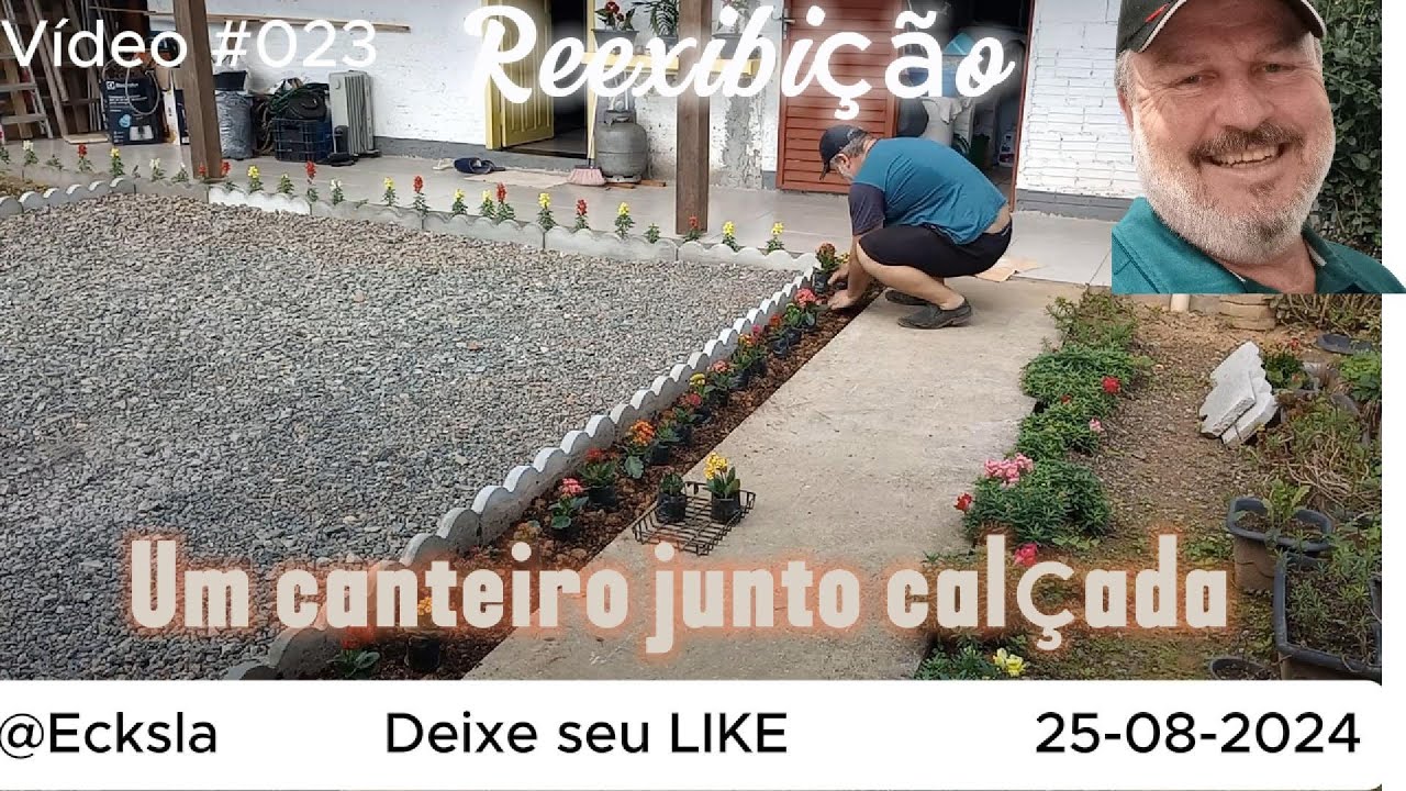 #023 Canteiro flores calçada