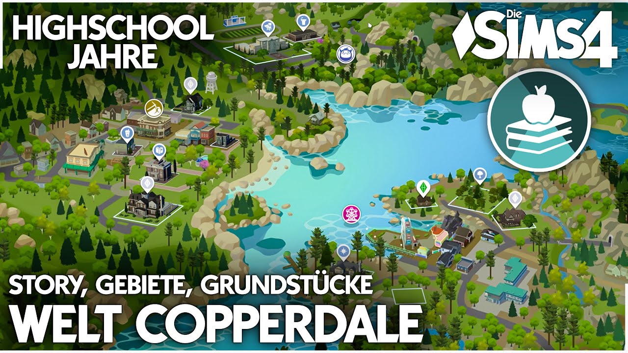 Die Welt Copperdale im Detail | Die Sims 4 Highschool-Jahre Erweiterungspack