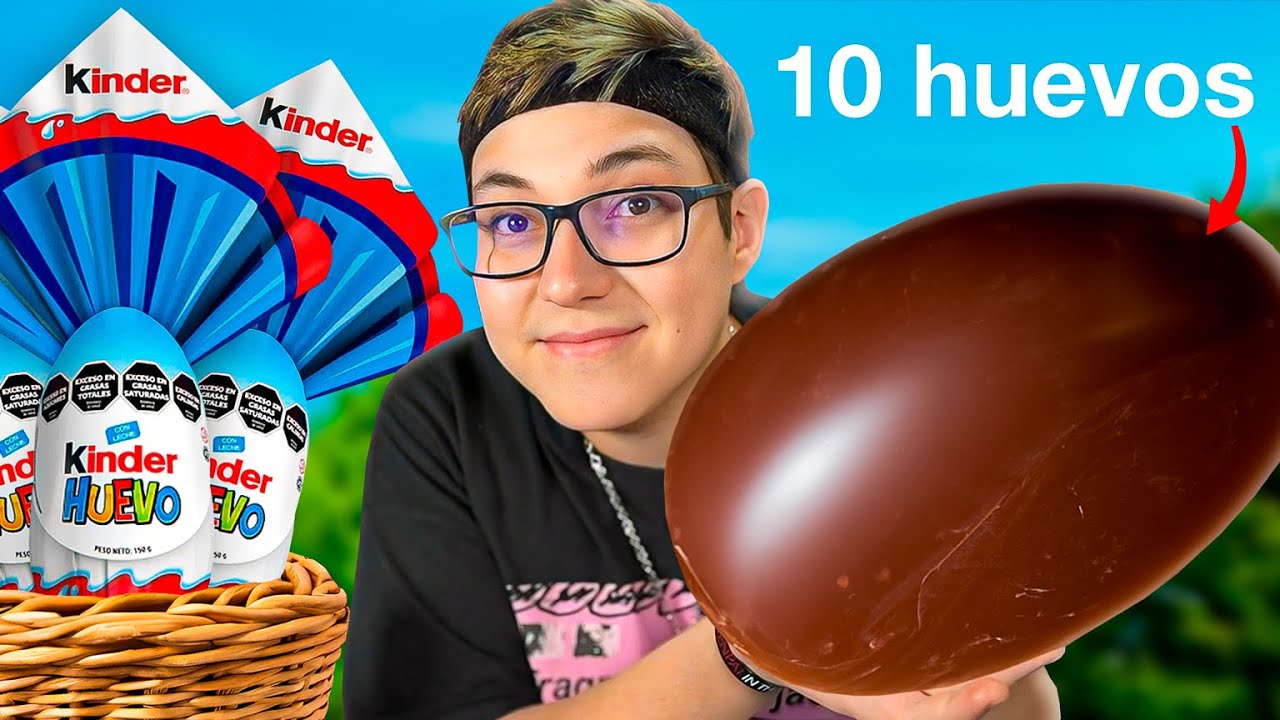 Mezclé 10 HUEVOS KINDER para hacer UNO SOLO