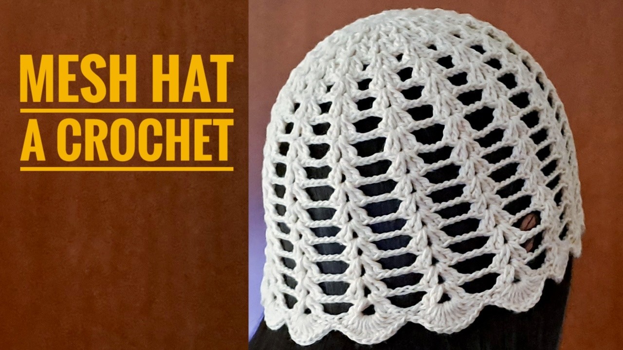 C&oacute;mo Tejer Casquete o Gorro a Crochet/Casquete a Ganchillo paso a paso/Mesh Hat Crochet/Uncinetto