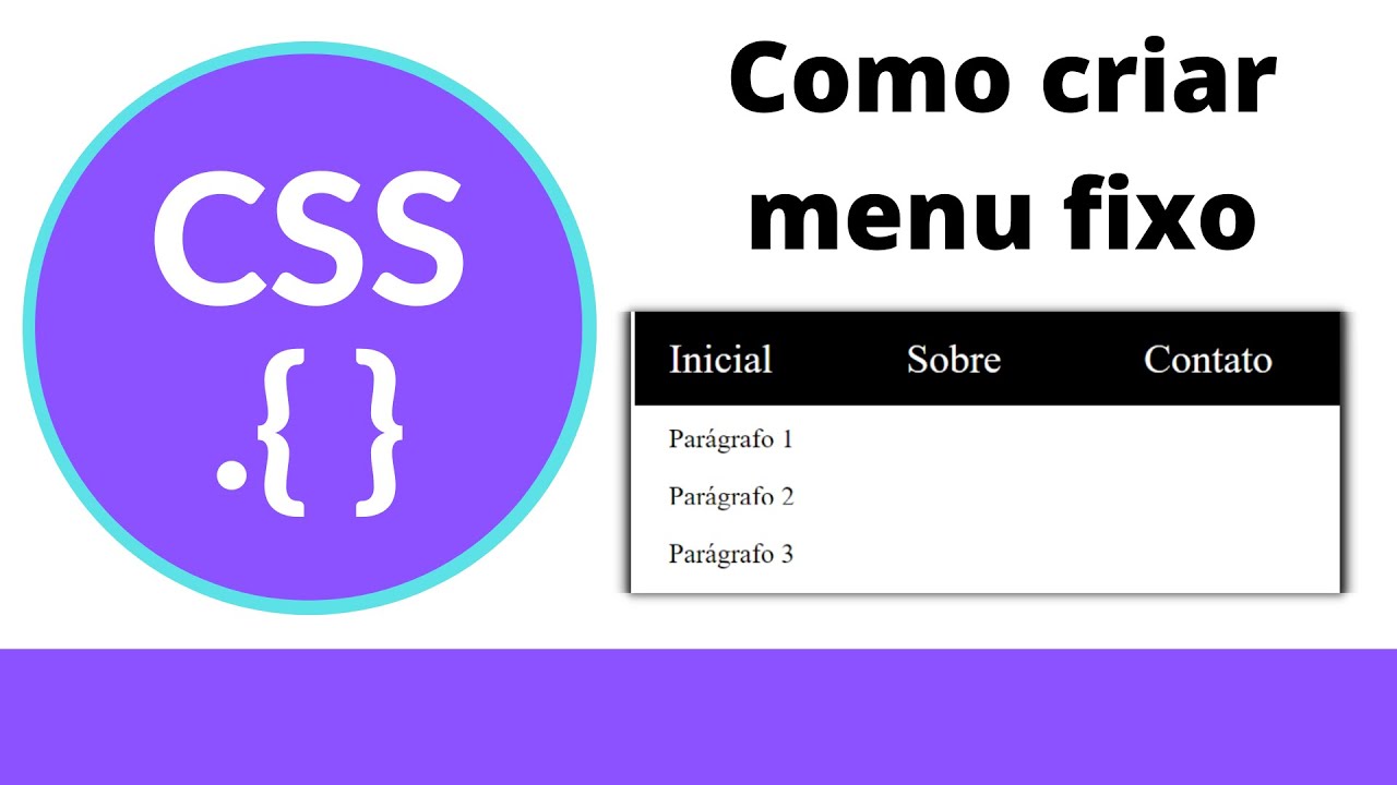 CSS - Como criar um menu fixo com CSS - passo a passo