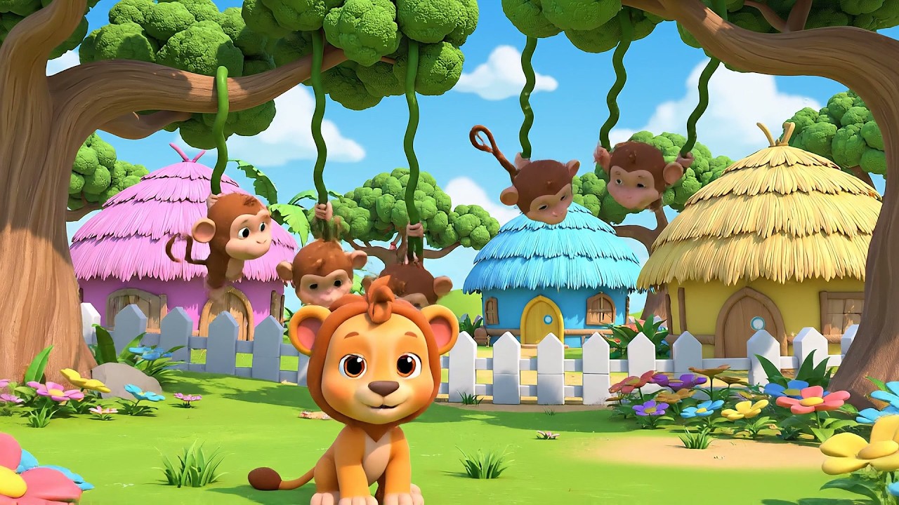 Little Lion Roars Grrr Grrr Grrr | Fun Animal Sounds & Jungle Song for Kids