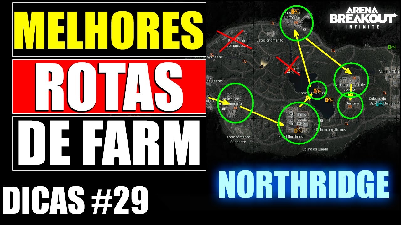 MELHORES ROTAS PARA FARMAR MUITOS ITENS VERMELHOS E VALIOSOS MAPA NORTHRIDGE ARENA BREAKOUT INFINITE