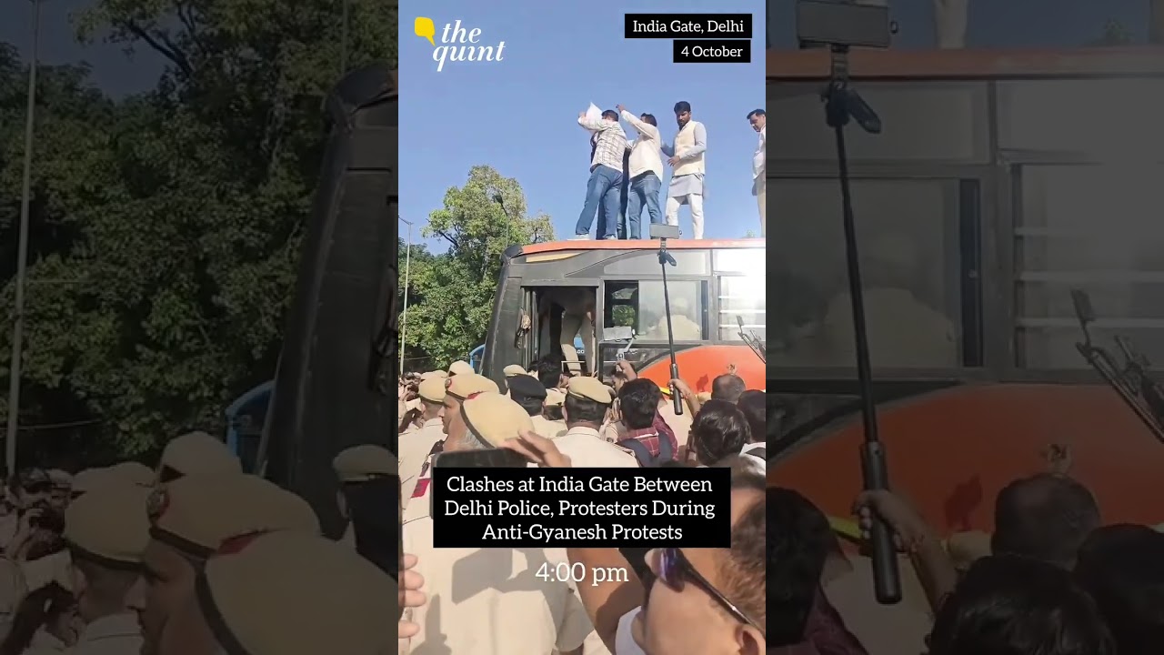 Protests against Chief Election Commissioner Gyanesh Kumar reached India Gate in Delhi on Sunday.
