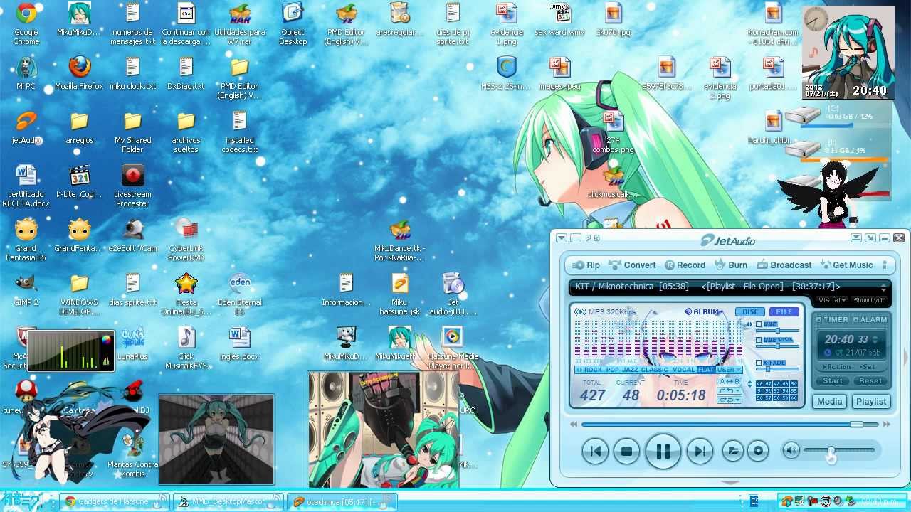 sistem animator y skins de miku hatsune
