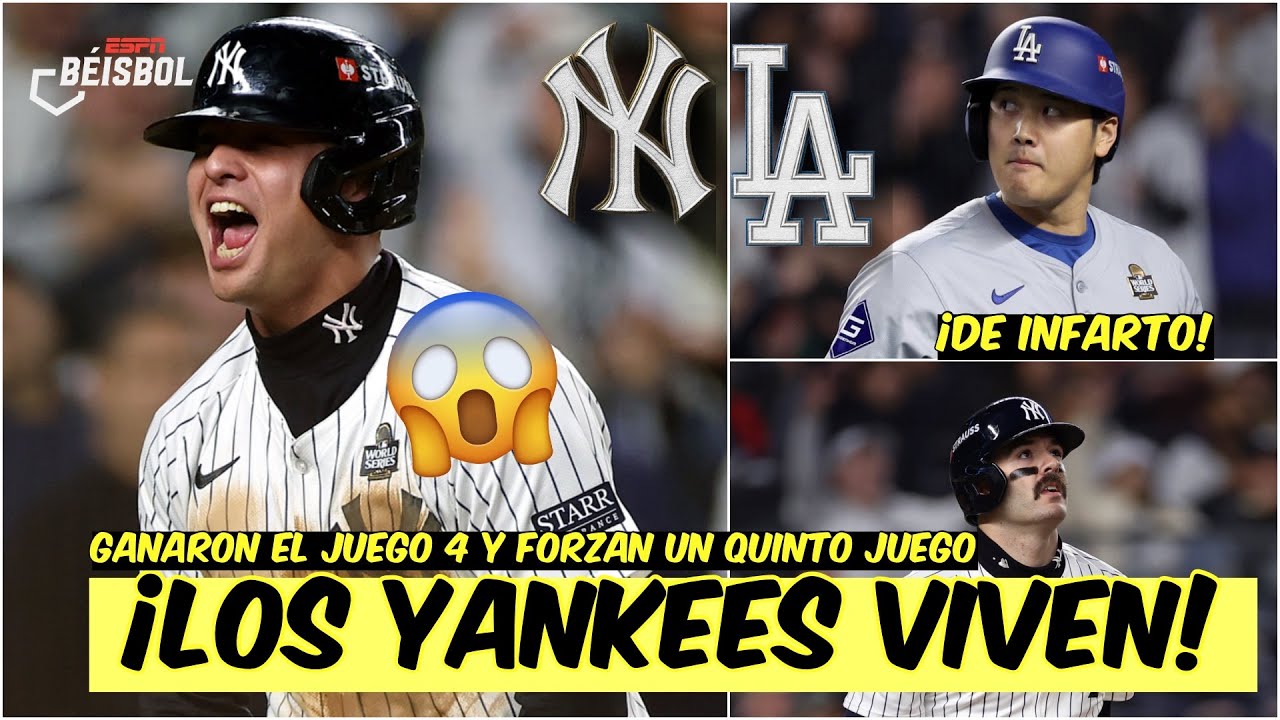 Los Yankees CON VIDA. A palo limpio derrotaron a los Dodgers 11-4 | ESPN Beisbol | MLB Serie Mundial