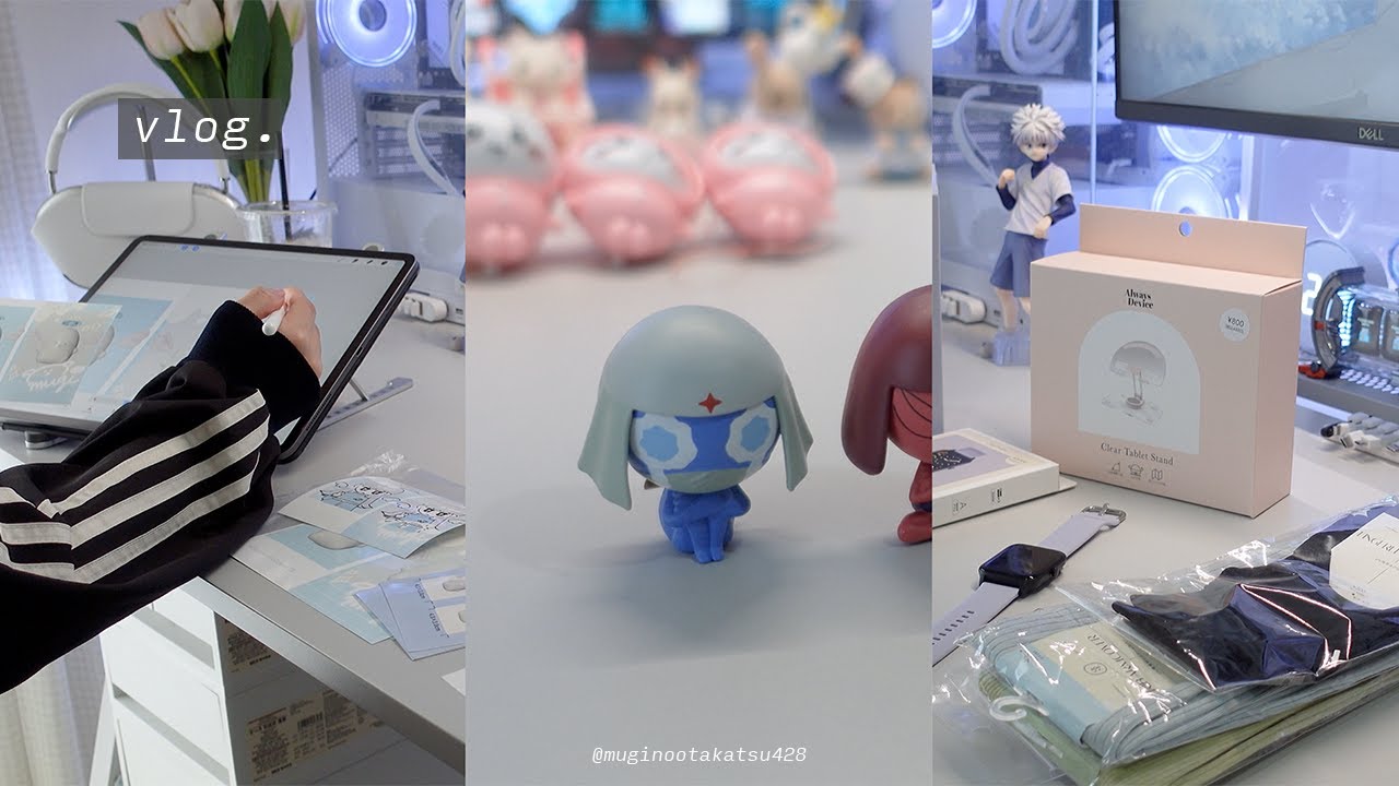 vlog 🪿オタクの数日間の記録┊グッズ開封,3COINS新作購入品,ガチャポン,シルバニア赤ちゃん,ネップリ制作過程 etc. (ENG,4K