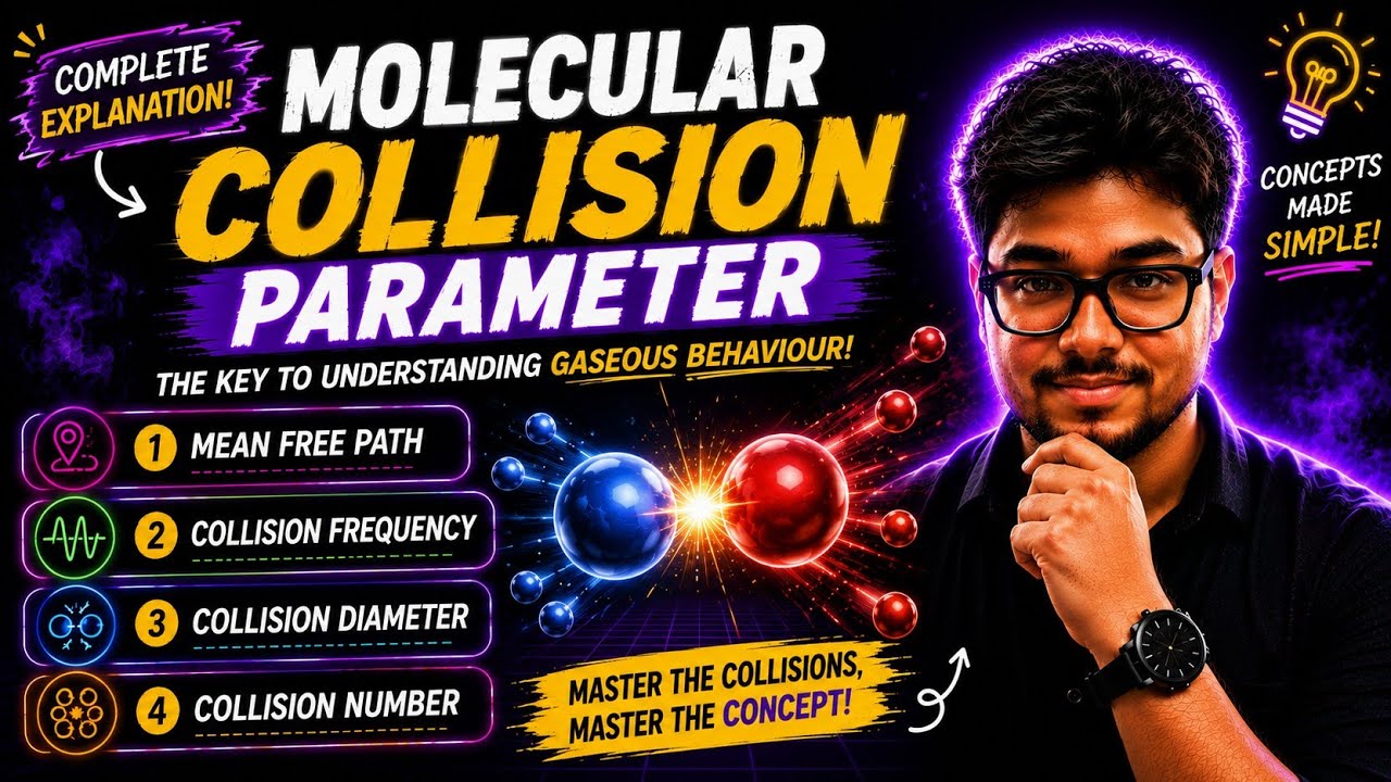 Molecular Collision Parameters Explained | Collision Diameter, Frequency, Number & Mean Free Path