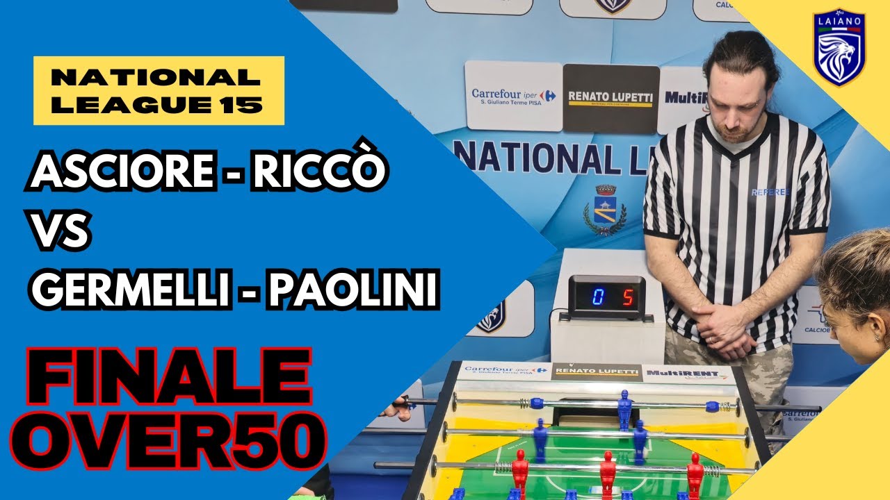 Finale cat. Over50: Asciore - Riccò 🆚 Germelli - Paolini | Calcio Balilla National League 15🏆