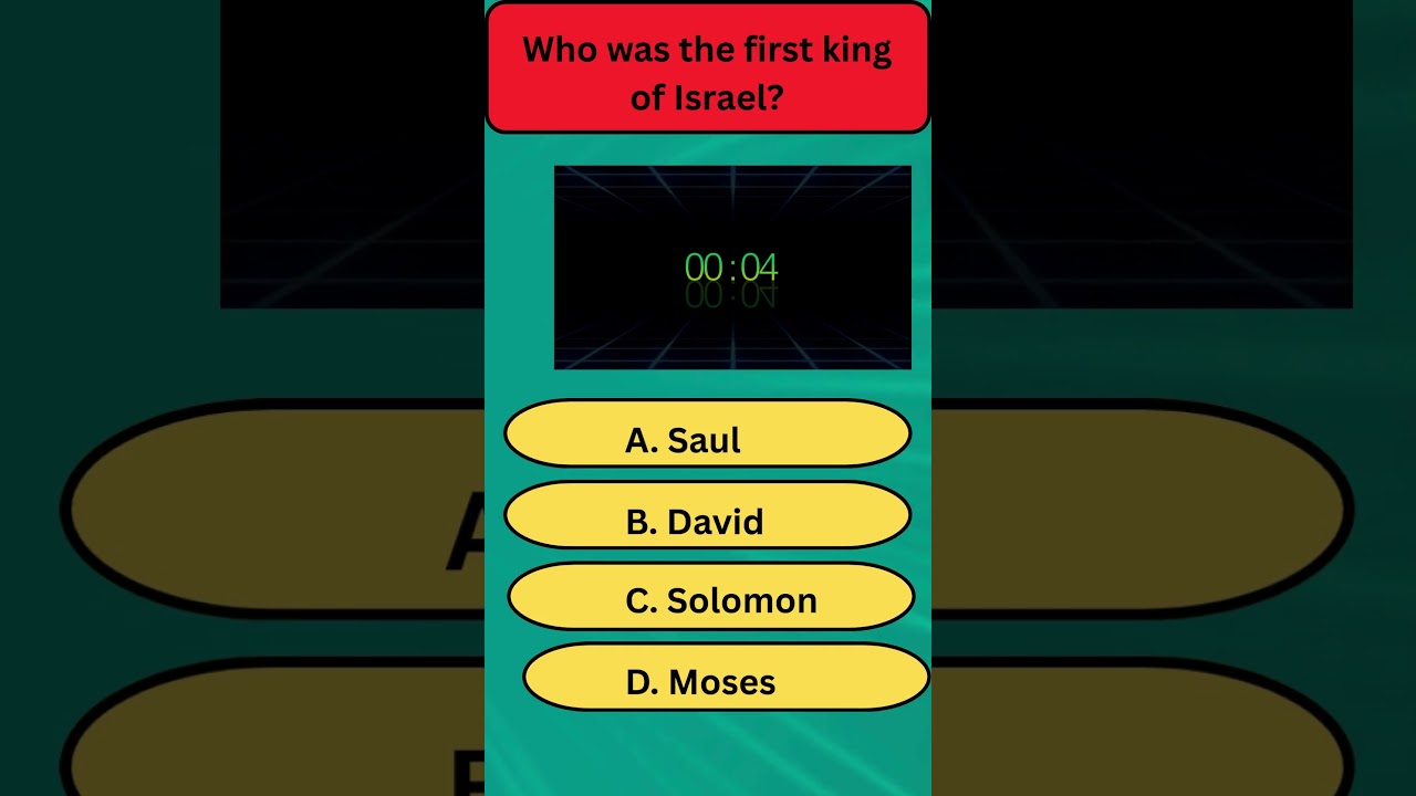 Who Was the First King of Israel? | Bible Quiz #bibleshorts