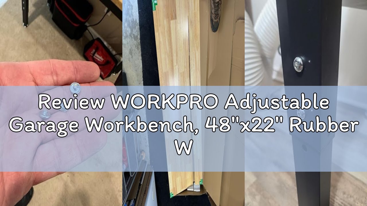 Review WORKPRO Adjustable Garage Workbench, 48