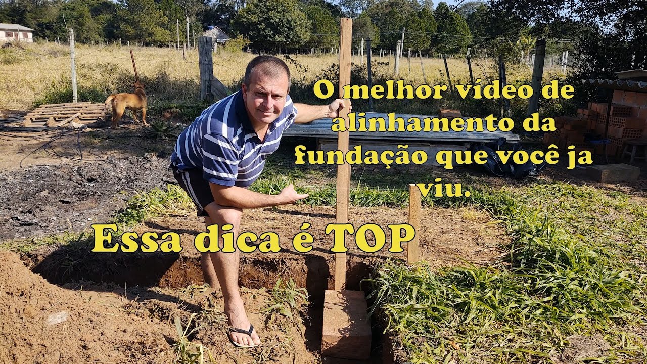 Como alinhar alicerce em terreno desnivelado. Dicas de ouro.