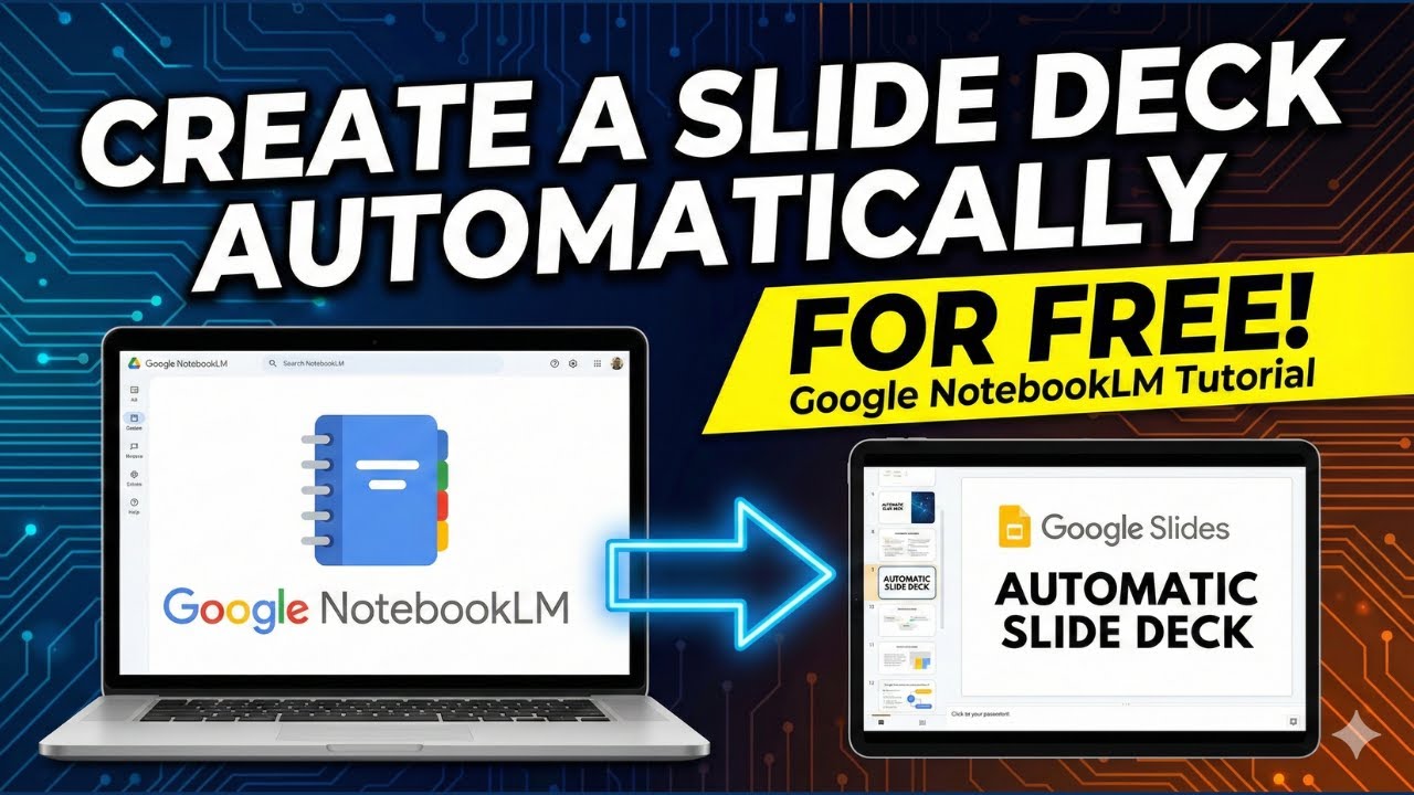 How to Create a Slide Deck (Presentation) Automatically for FREE using Google NotebookLM