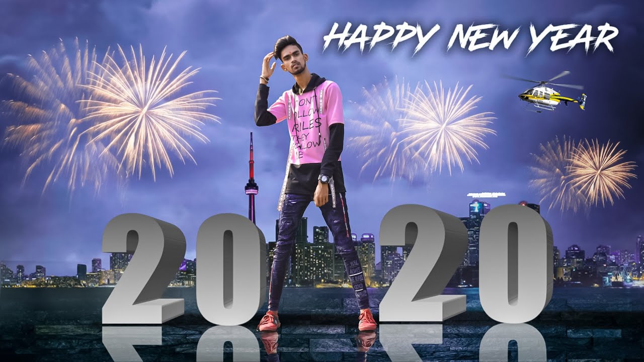 Happy New Year 2020 Photo Editing | 2020 viral photo editing in Picsart  EditinG ka ZonE