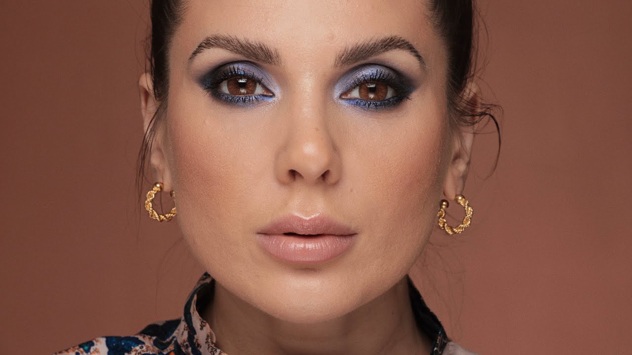 BLUE SMOKEY EYES MAKEUP TUTORIAL | ALI ANDREEA