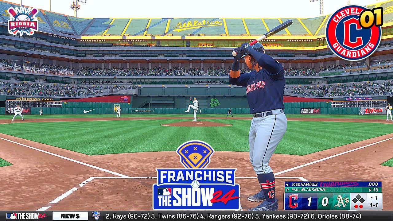 MLB The Show 24 Cleveland Guardians vs Oakland Athletics | Opening Day | Franchise Mode #1 - PS5 HD