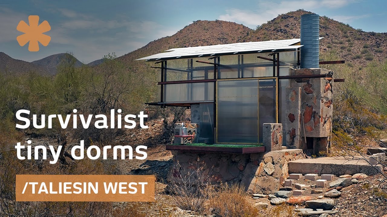 Survivalist tiny dorms at Frank Lloyd Wright's Taliesin architecture school