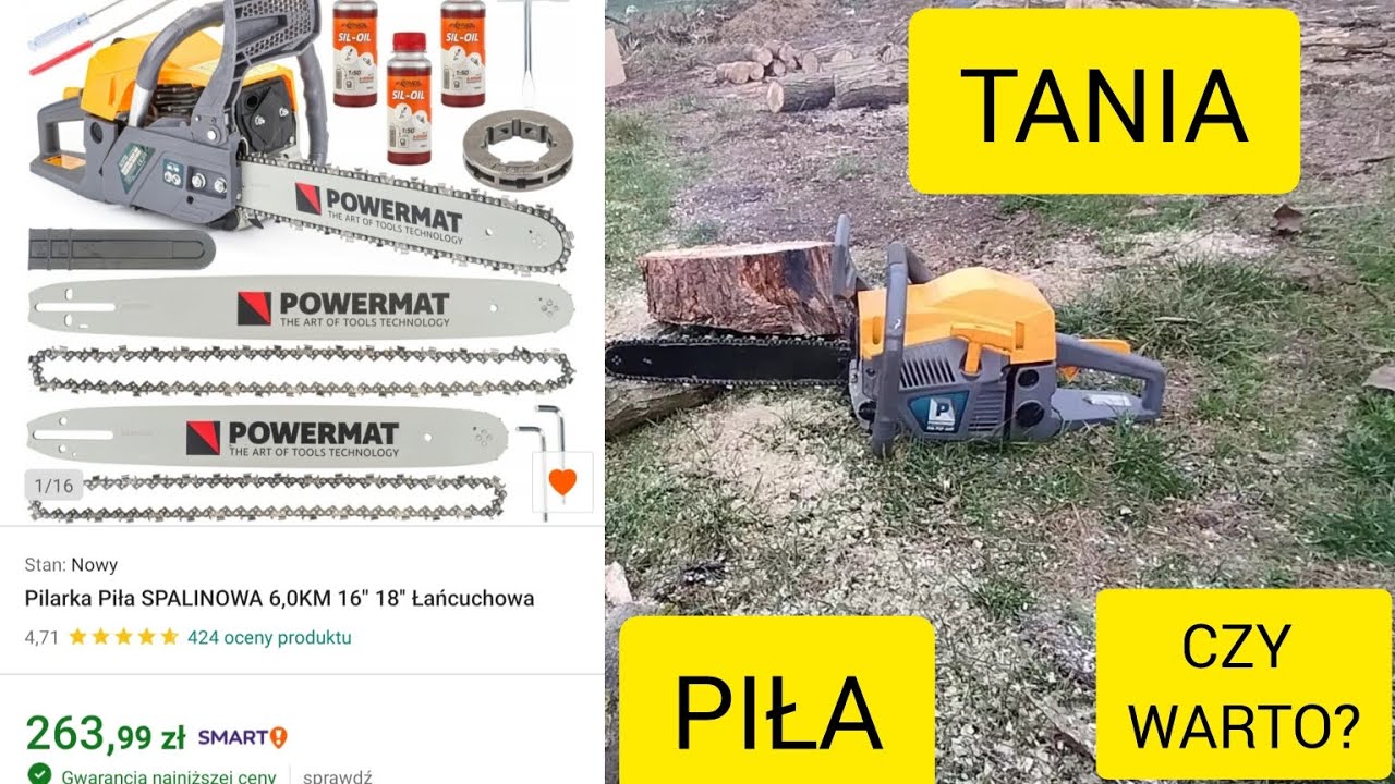 Powermat PM-PSP-6HP Test/Opinia Taniej piły spalinowej