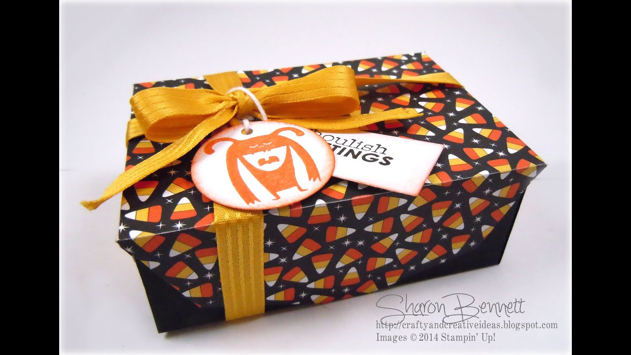 Stampin Up Gift Card Envelope Thinlits Halloween Box