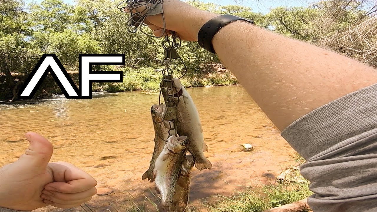 RAINBOW TROUT FISHING IN OAK CREEK ARIZONA!!!